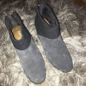 TOMS Gray Booties size 7.5